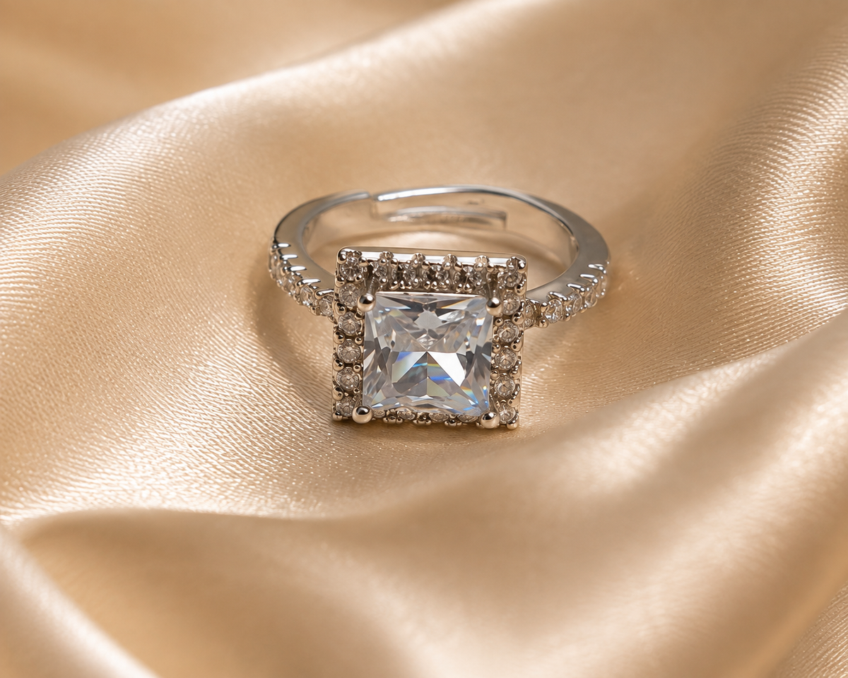 Aurelia Square Zircon Ring