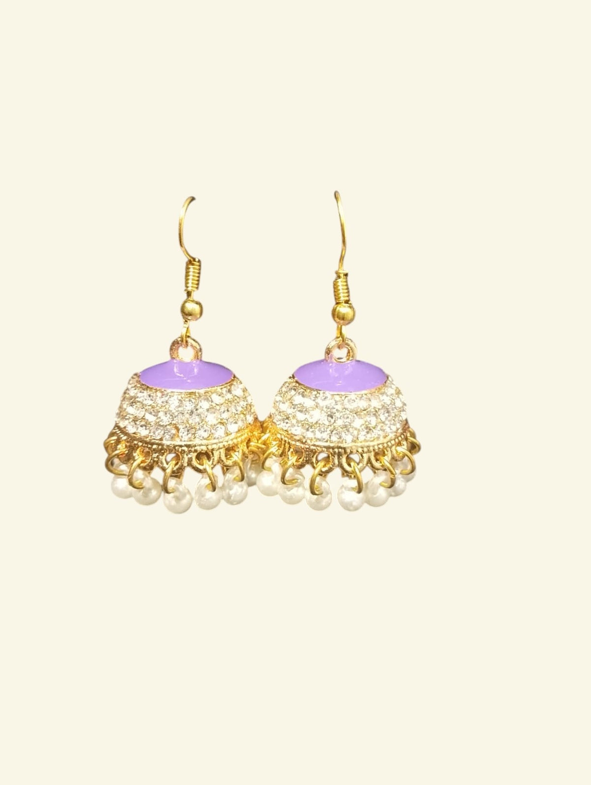 Gulnaar Meena Jhumka Stonework & Pearl Drop Jhumka