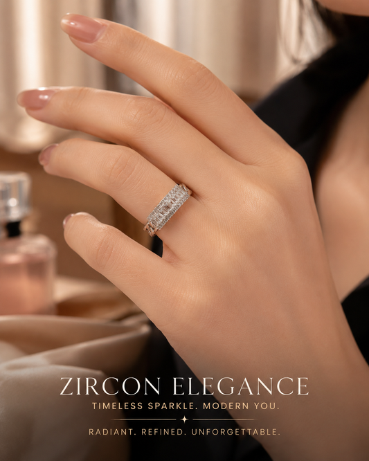 Celestia Link Zircon Ring