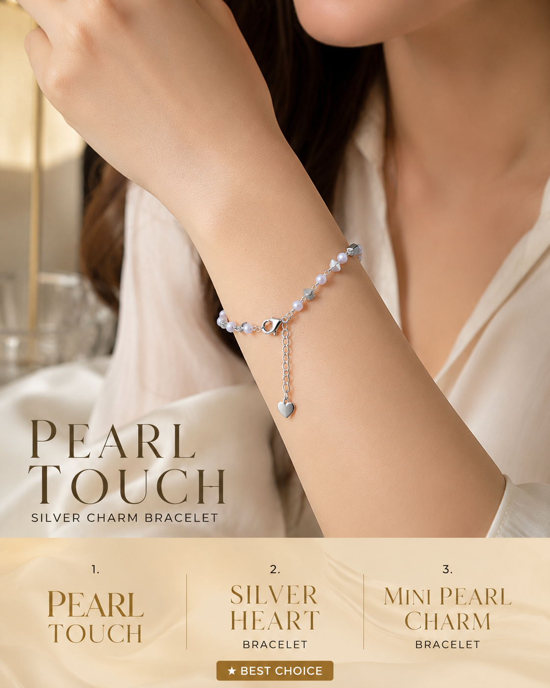 Pearl Heart Bracelet