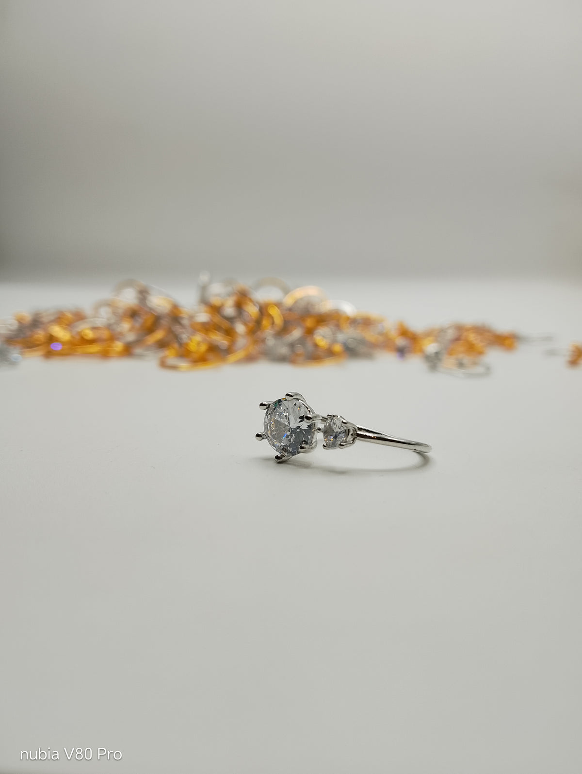 Lumière Duo Zircon Ring