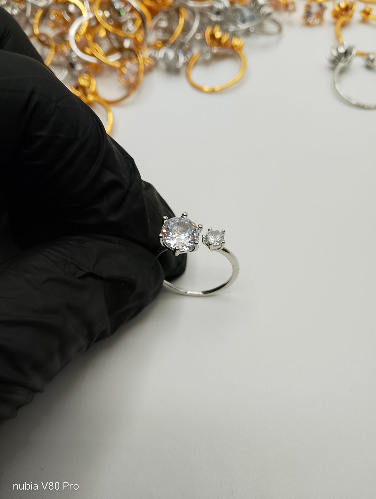 Lumière Duo Zircon Ring