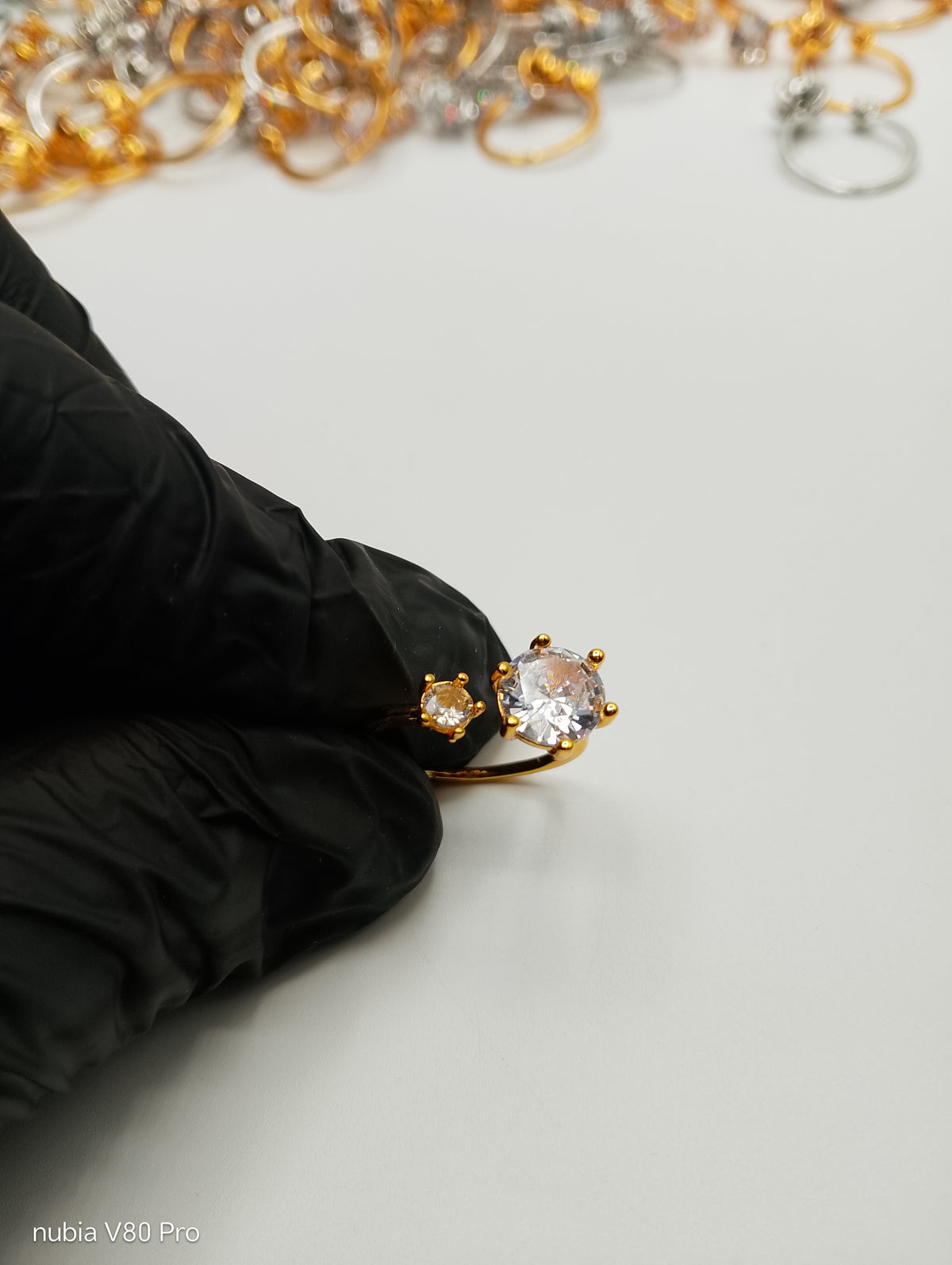 Lumière Duo Zircon Ring