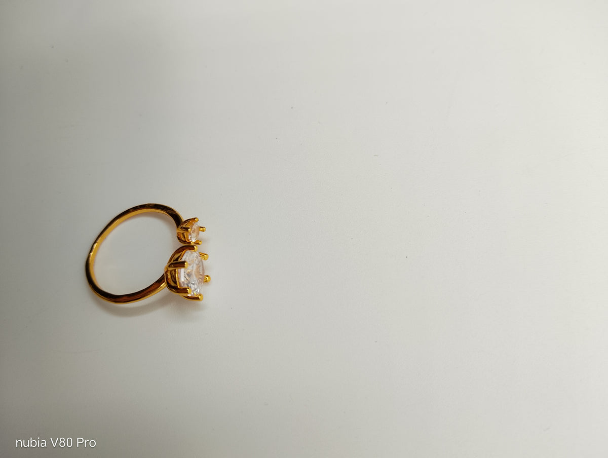 Lumière Duo Zircon Ring
