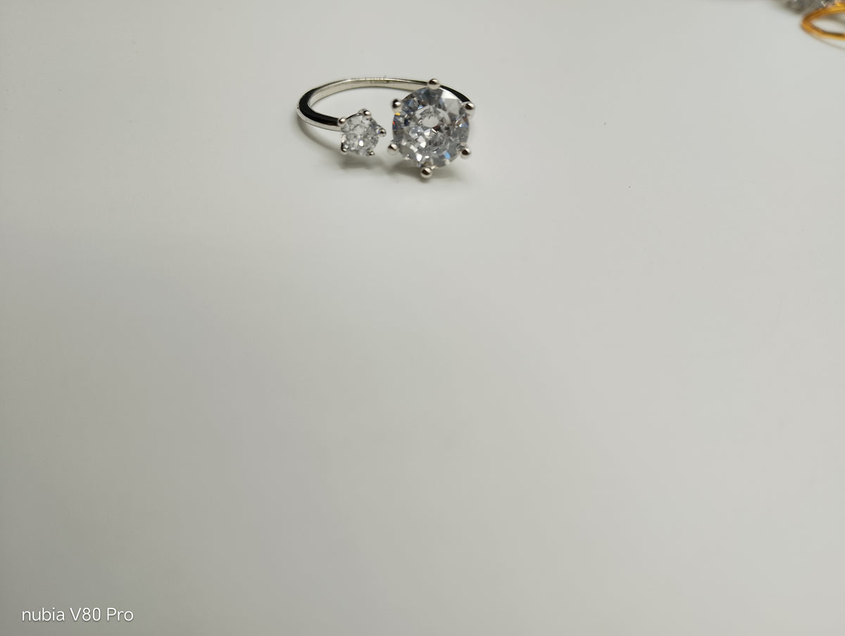 Lumière Duo Zircon Ring