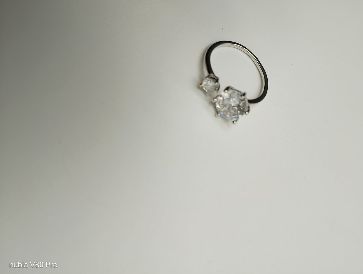 Lumière Duo Zircon Ring