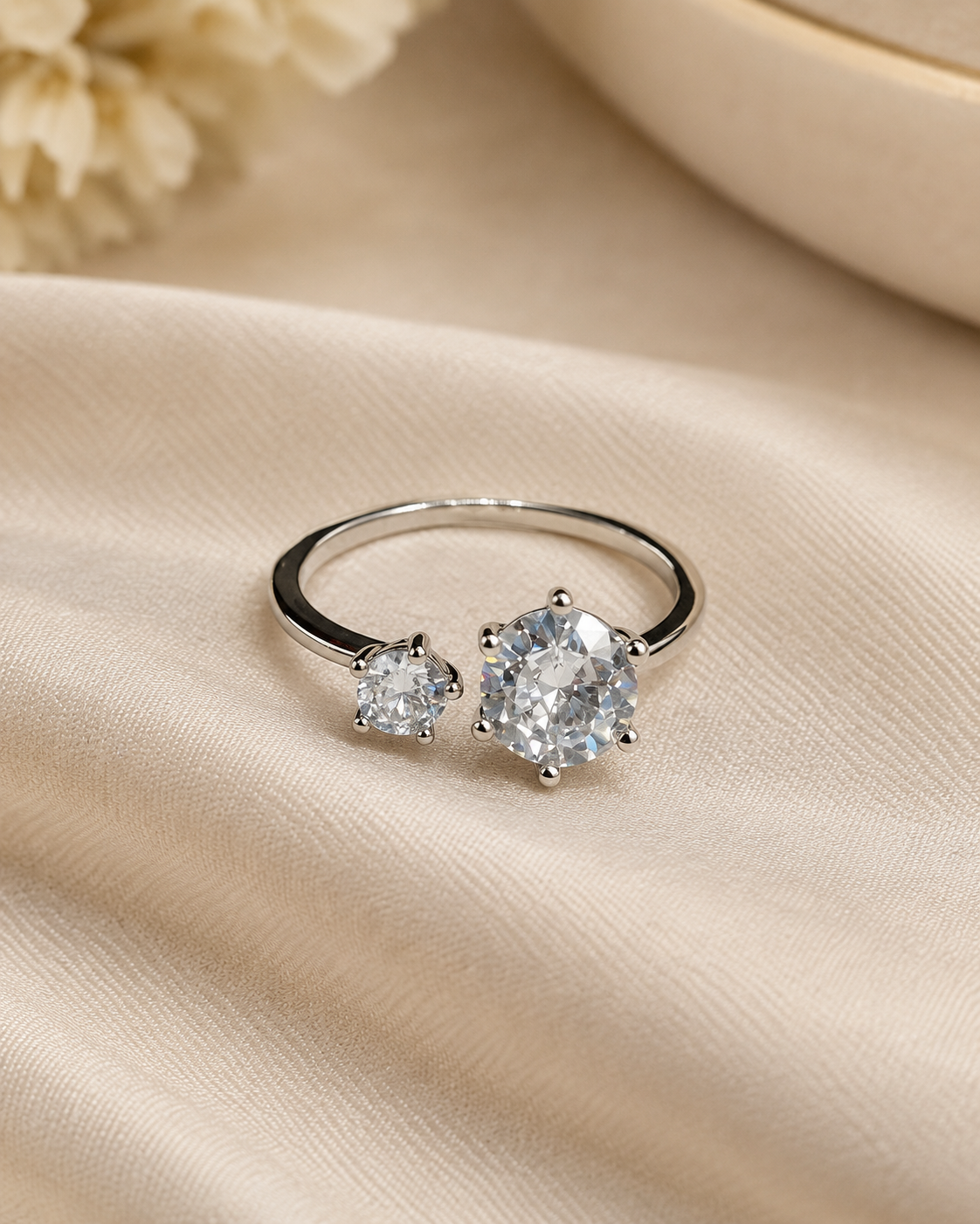 Lumière Duo Zircon Ring