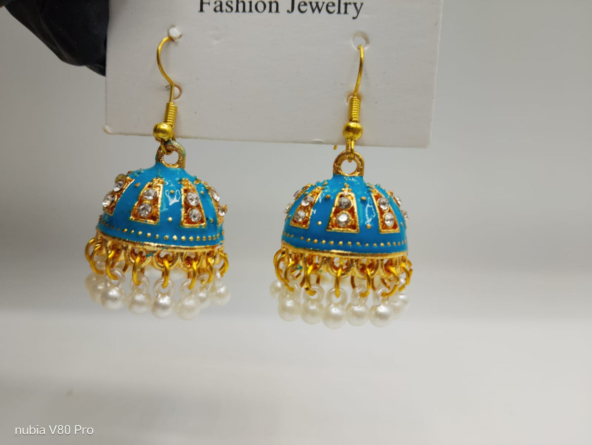 Teal Noor Jhumki