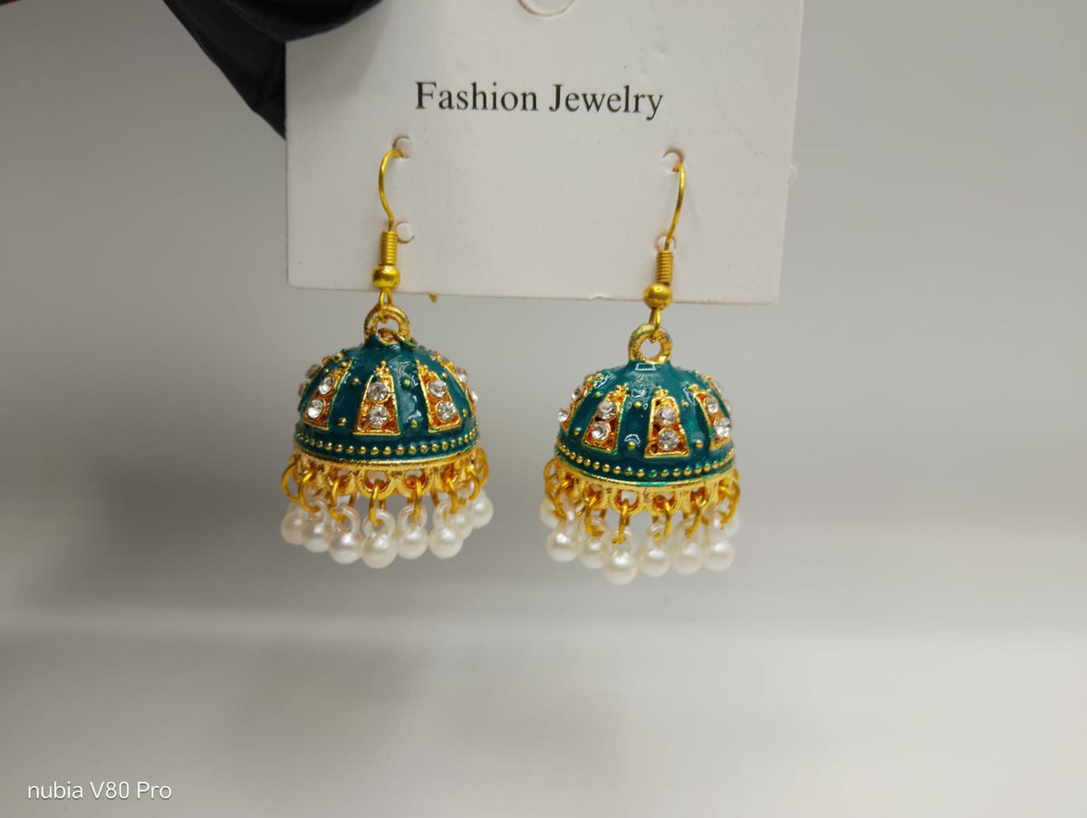 Teal Noor Jhumki